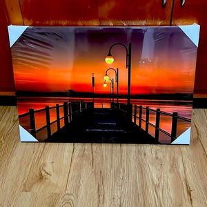 Evening Glow Pier Art Print